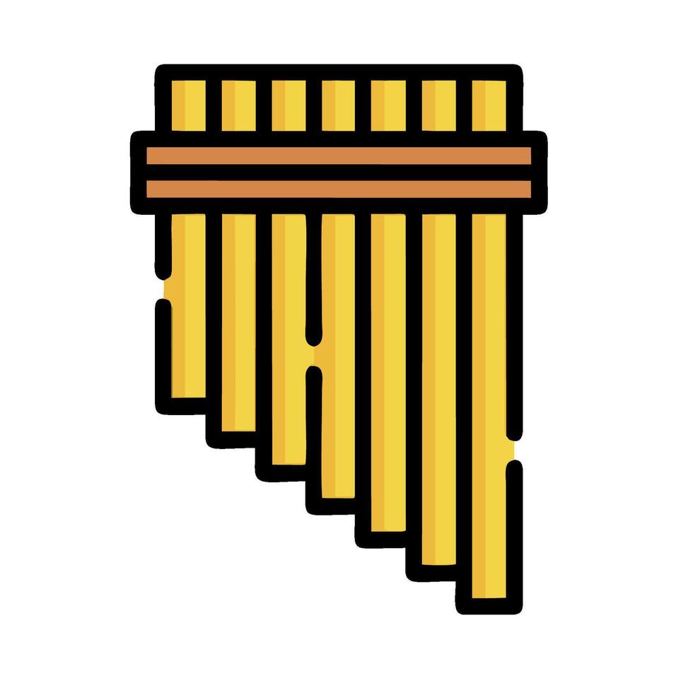 Generic Flat icon free pan flute icon vector
