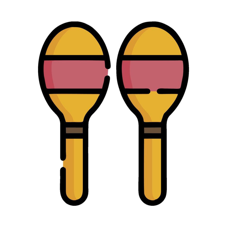two maracas with red and pink stripes on them vector