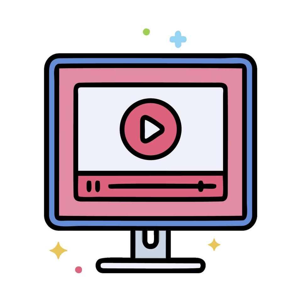 player icon on a computer screen vector