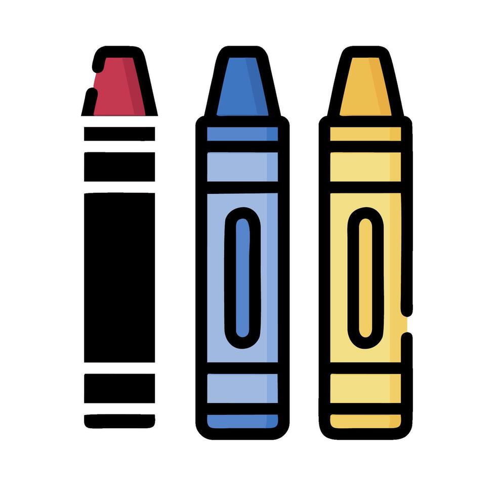 crayons crayons crayon icon illustration vector