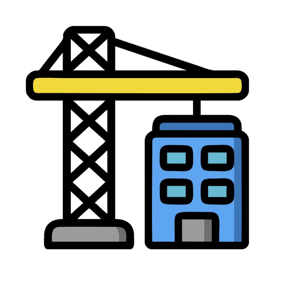 construction crane icon illustration vector