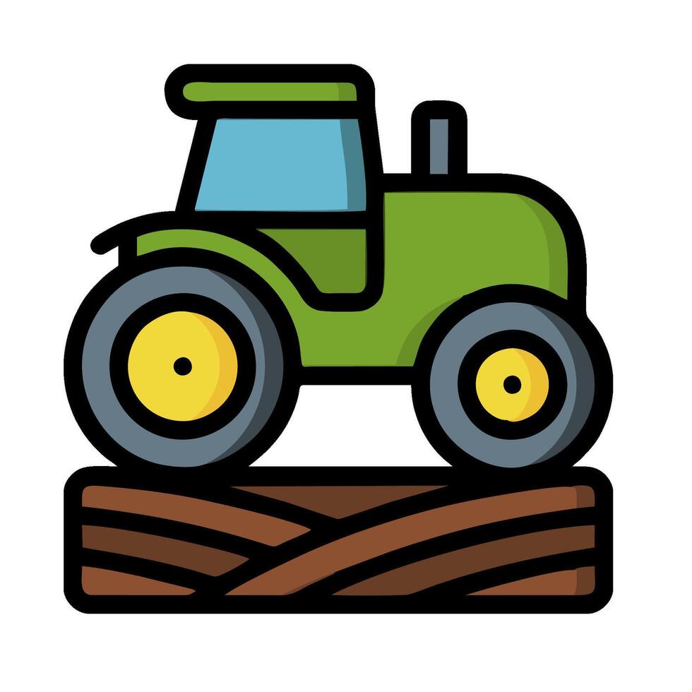 tractor icon on white background vector