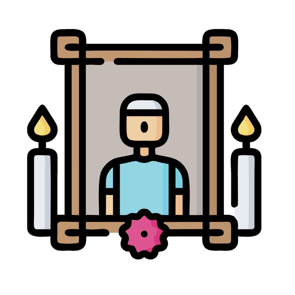 a man is sitting in a frame with candles vector