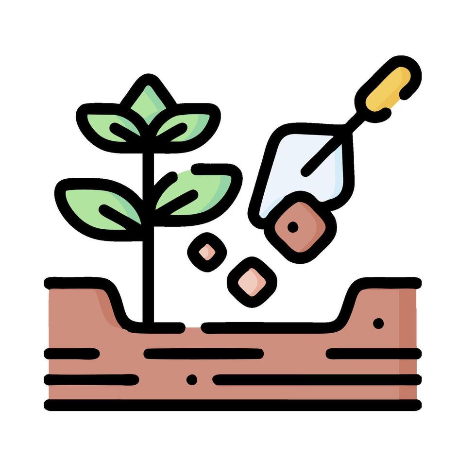 planting a seedling illustration vector