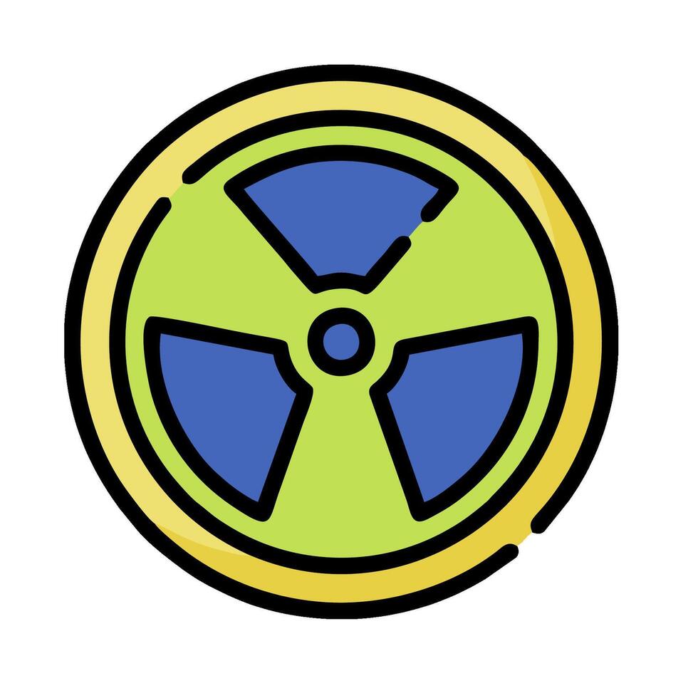 a radioactive symbol on a white background vector