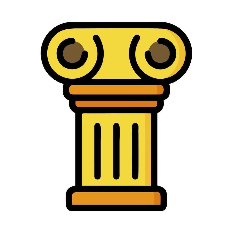 ancient greek column icon illustration design vector