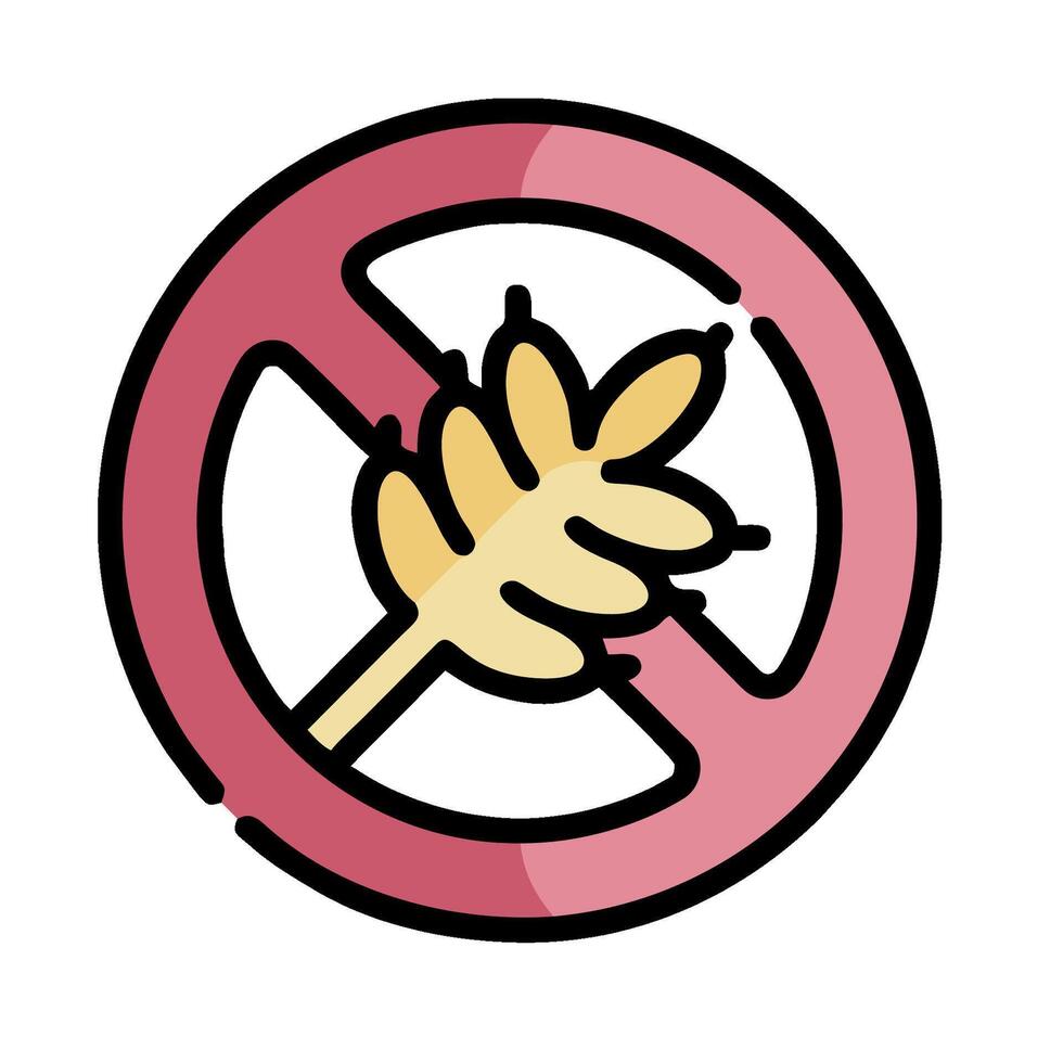 no wheat sign illustration vector