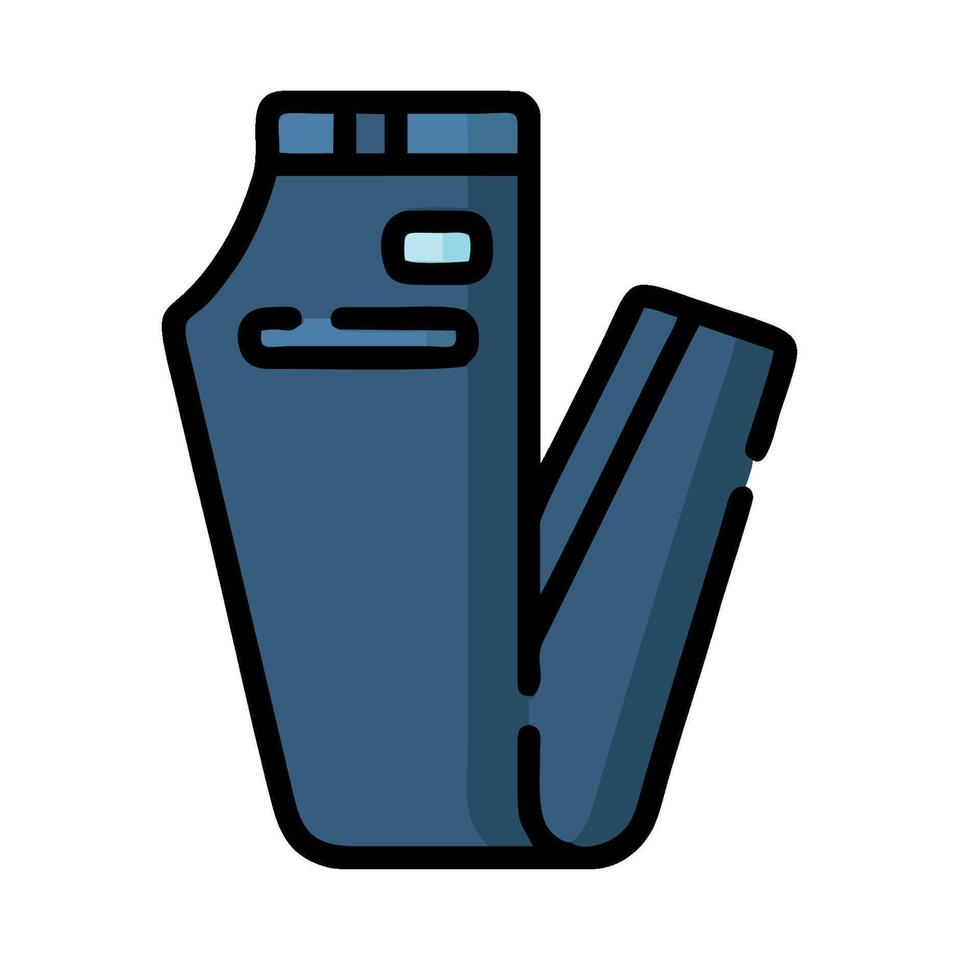a pair of blue jeans on a white background vector