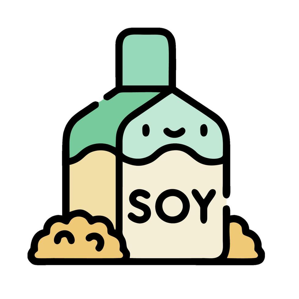 soy milk bottle icon vector