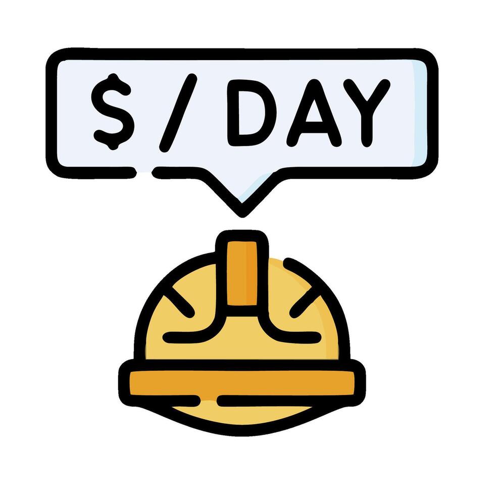 Generic Flat icon free day construction helmet vector