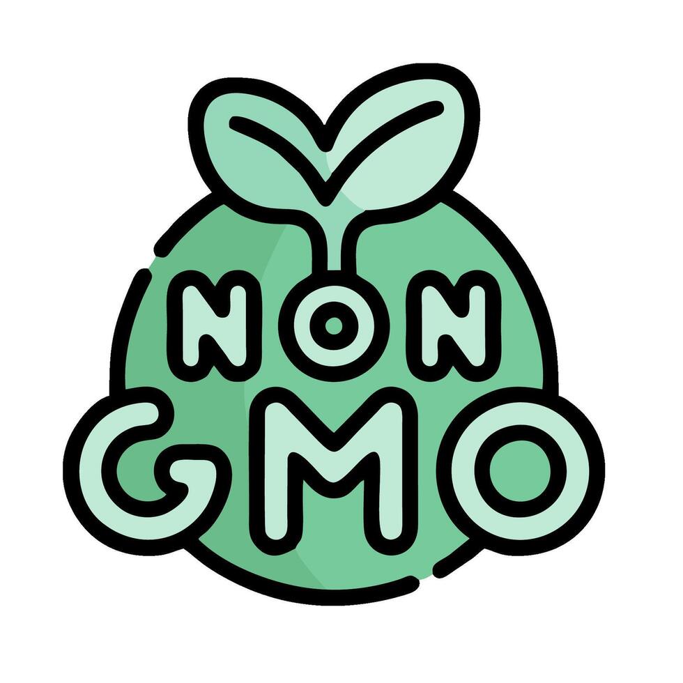 non gmo logo with a green apple vector