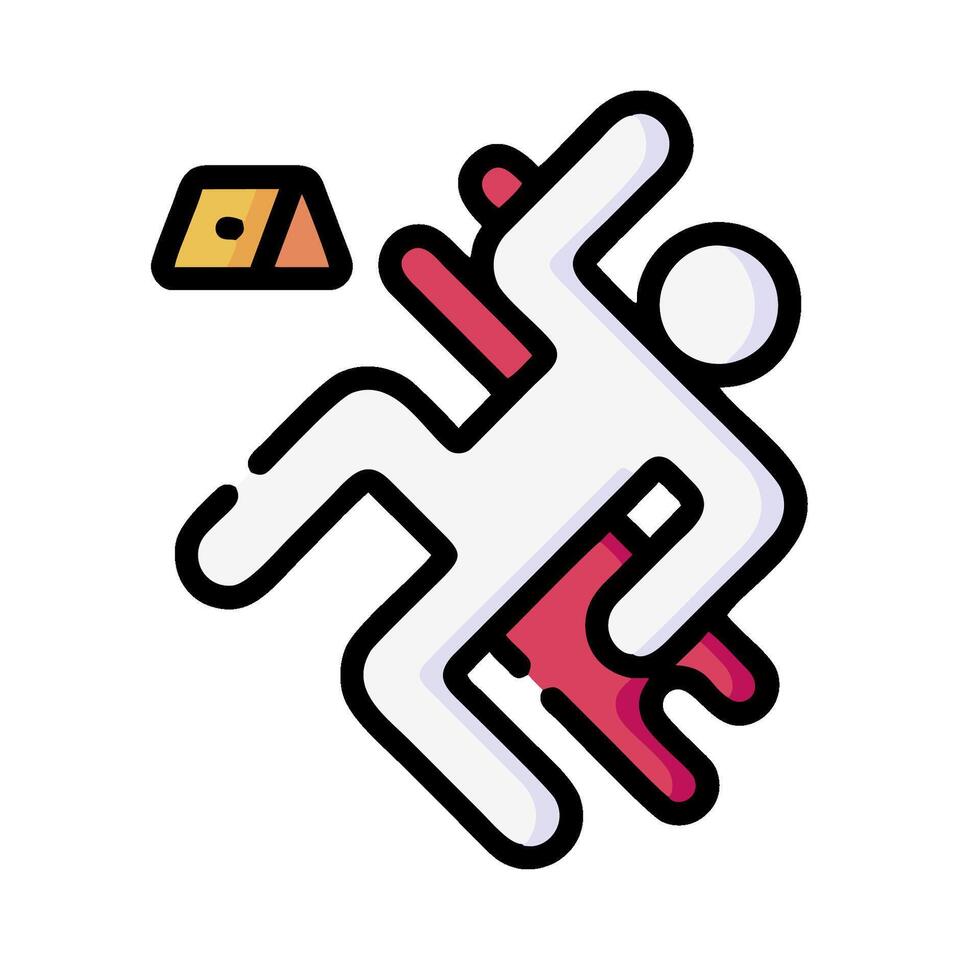 a man falling down a hill with a piece of paper vector