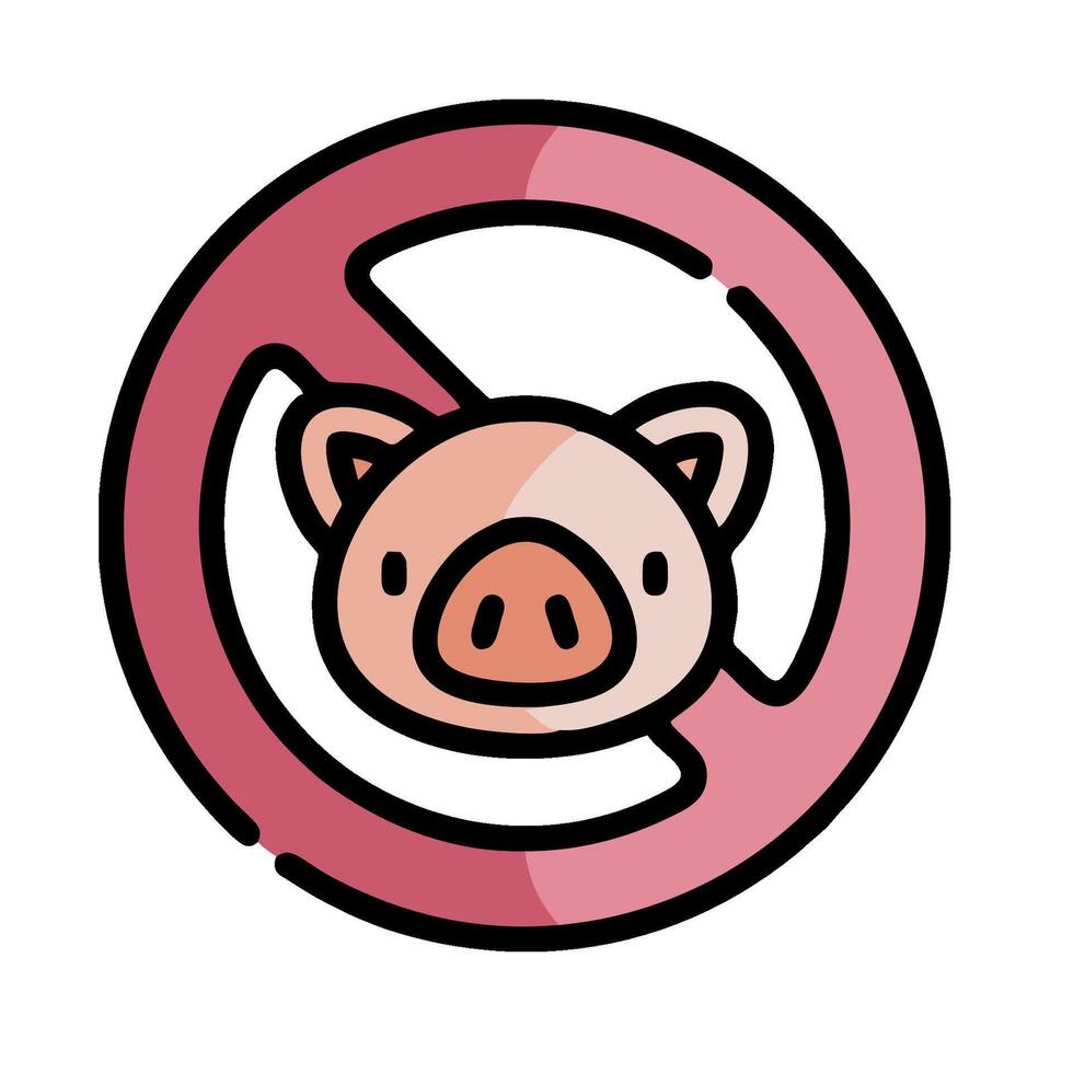a pig is in a no sign vector
