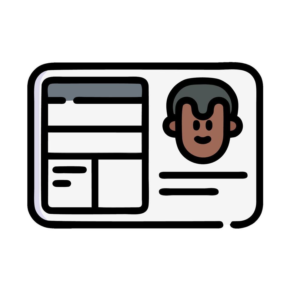 an icon of a person's face on a passport vector