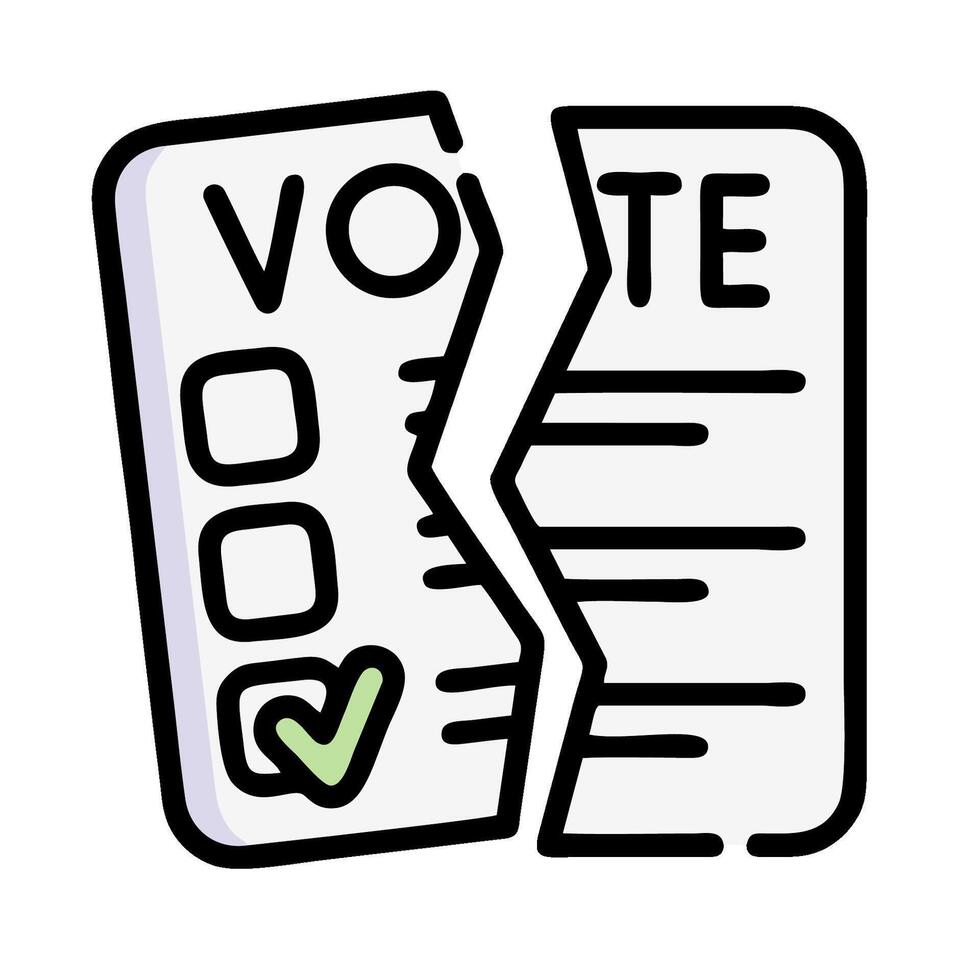 vote broken icon illustration vector