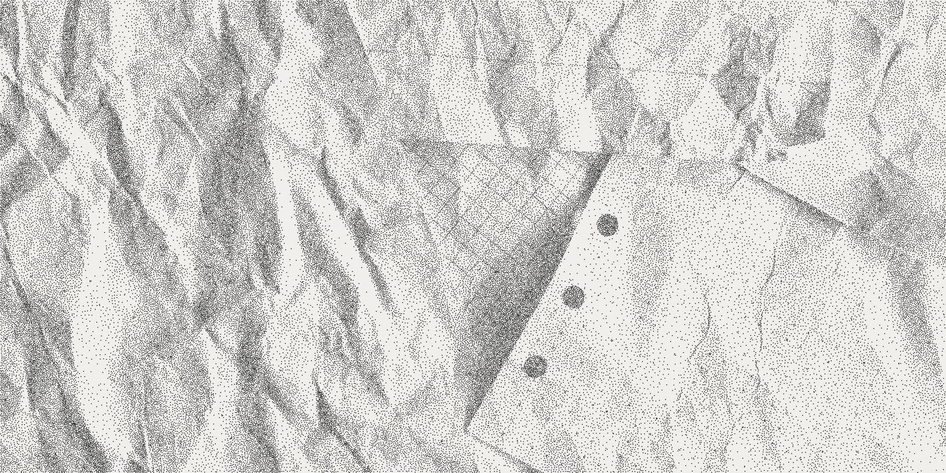 Black dusty textured background, sheets of crumpled checkered, dotted, craft paper. Noisy gritty dot halftone effect, aged banner in grunge style, overlay. Torn out notebook pages. vector