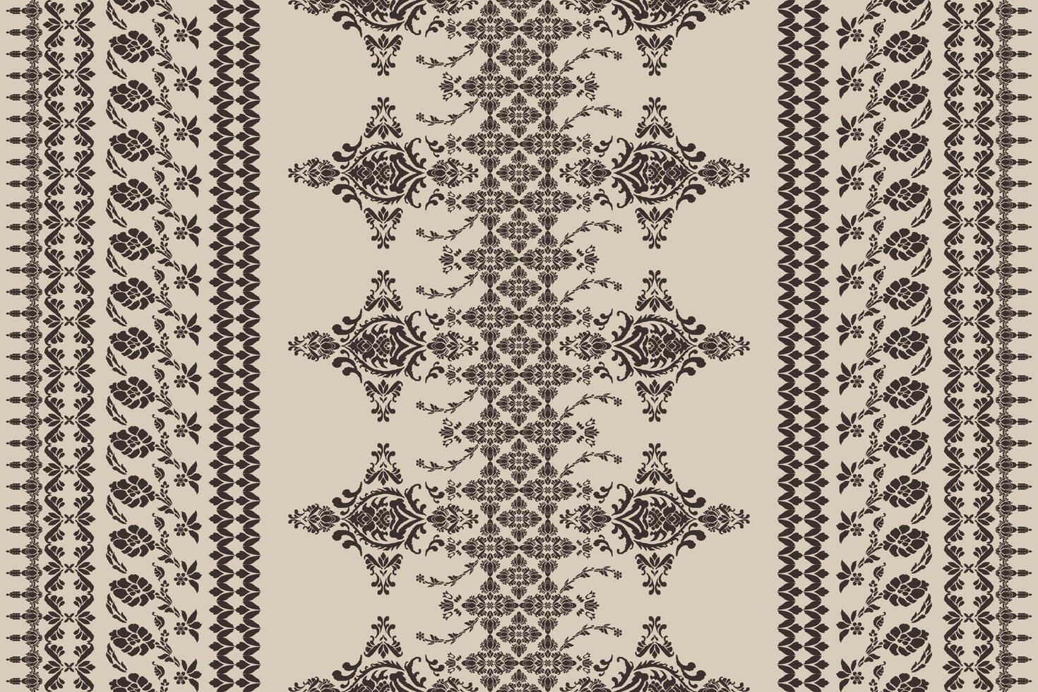 Motifs African boho paisley Floral Ikat pattern embroidery border. Ethnic ikat floral Ethnic Indian Pattern Ikat pattern Ethnic Pattern.Border indian floral Aztec embroidery border seamless patterns. vector