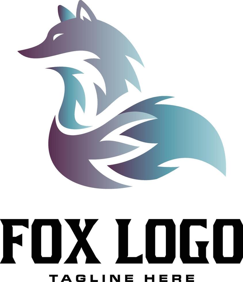 Fox logo design illustration vector