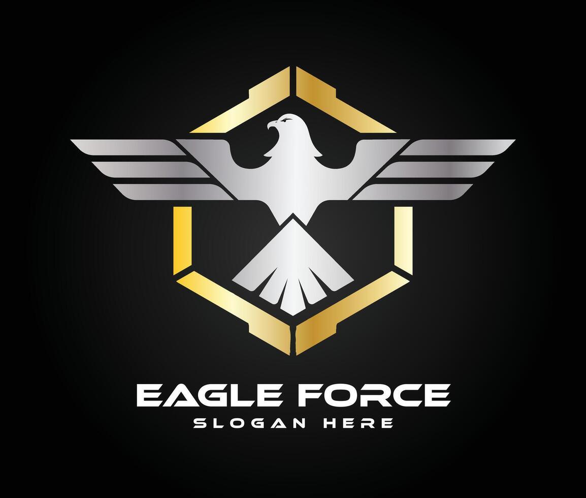 Eagle logo design emblem clipart vector
