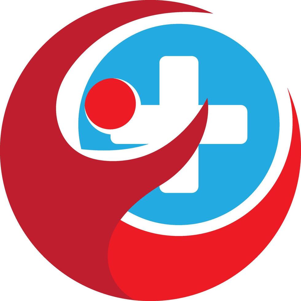healthcare logo design with icon vector