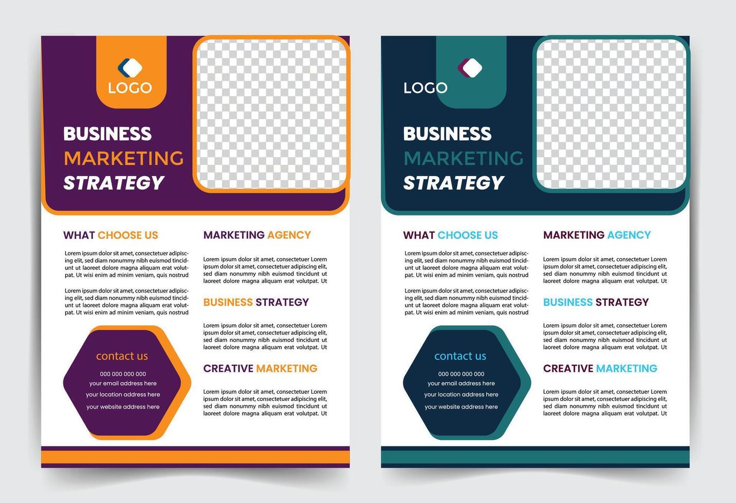 Creative corporate business flyer template design vector