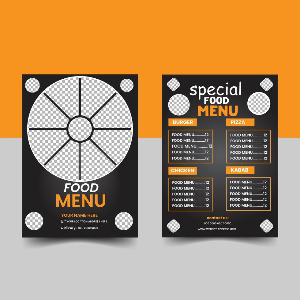 Restaurant Food menu design vector