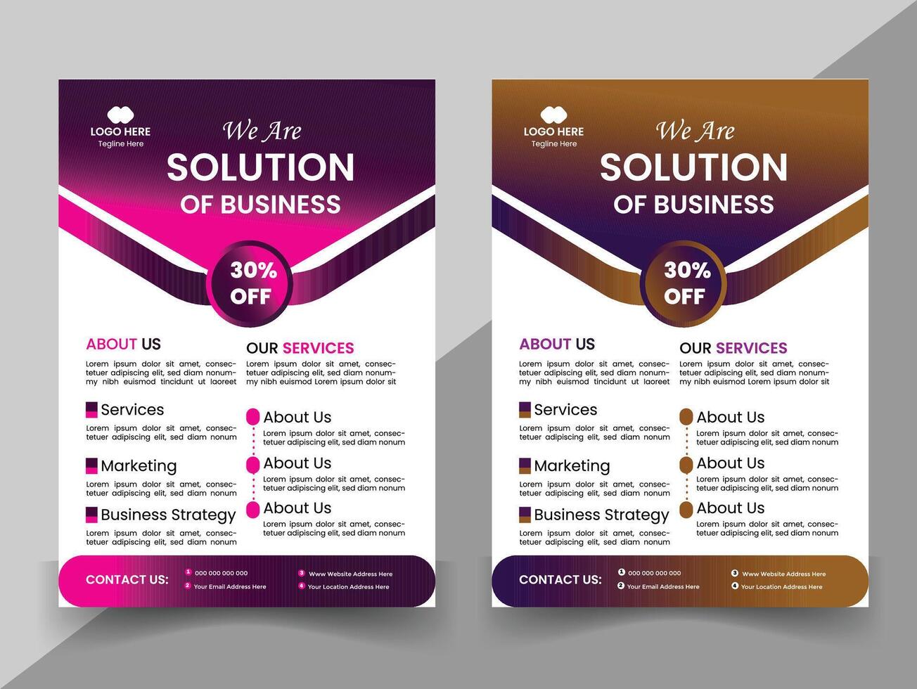 Creative corporate business flyer template design vector