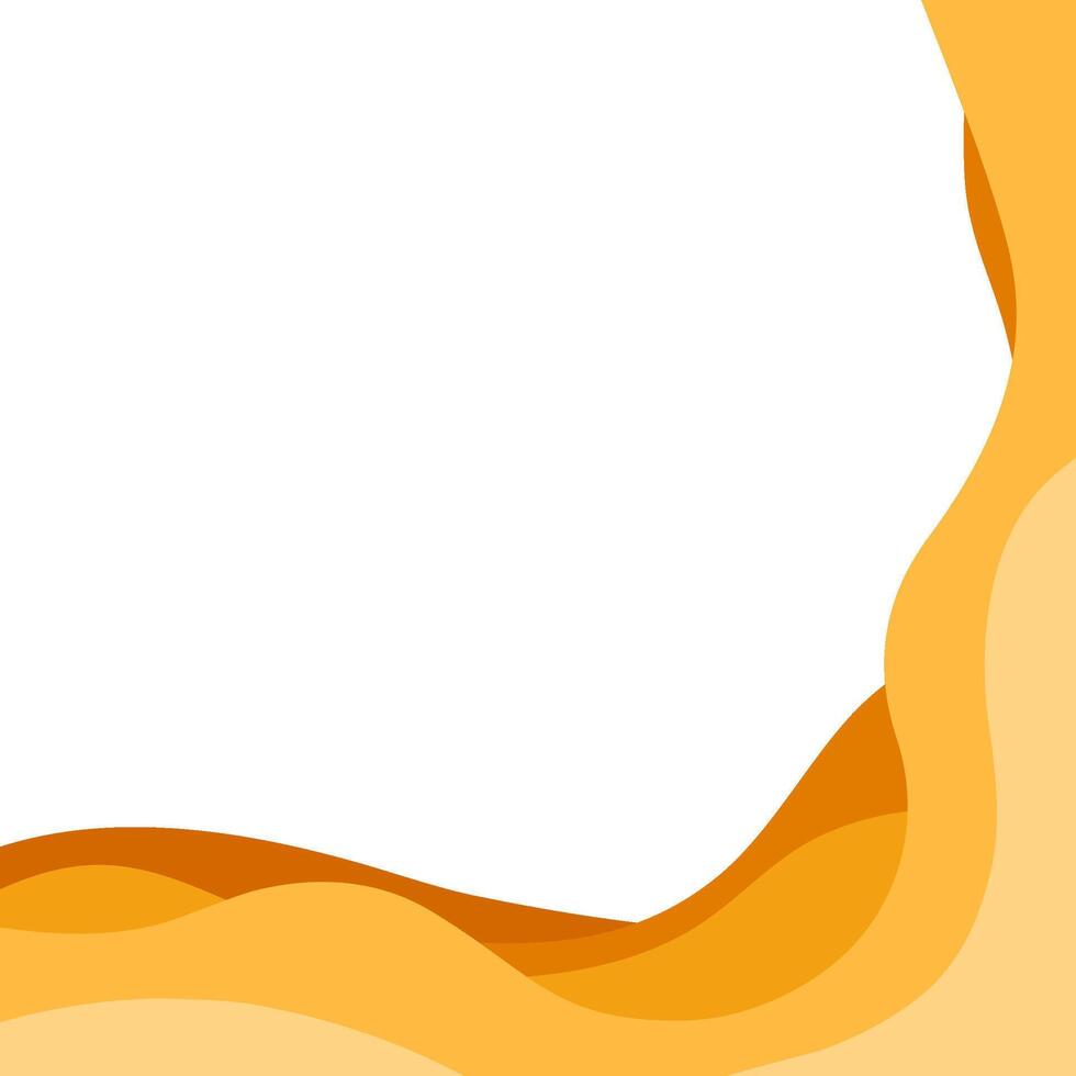 orange papercut background design vector