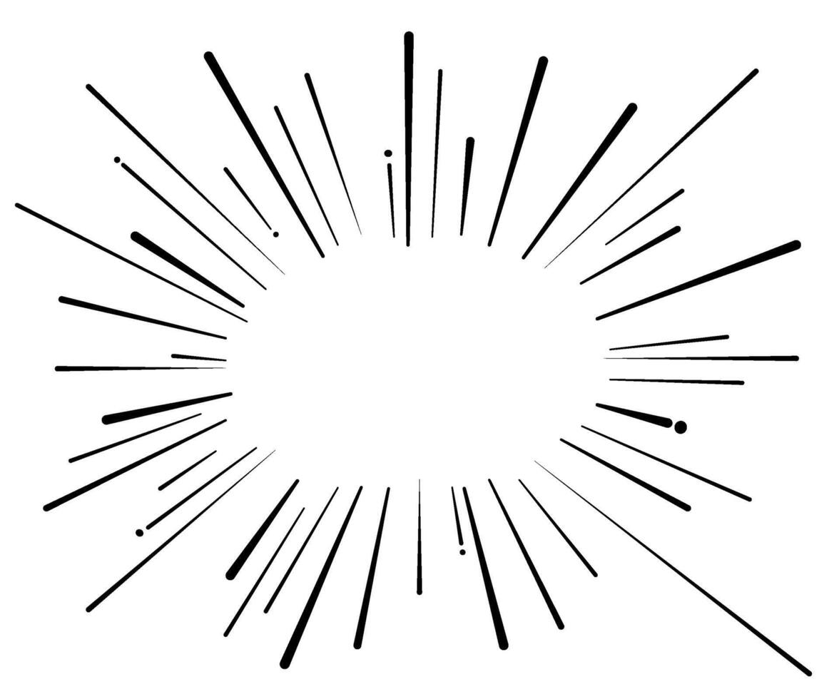 Abstract radial rays burst for comic vector