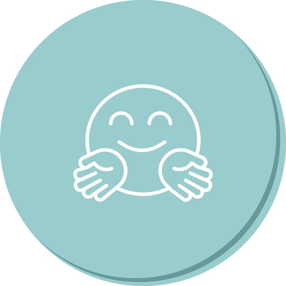 Hugging Face Icon Design vector