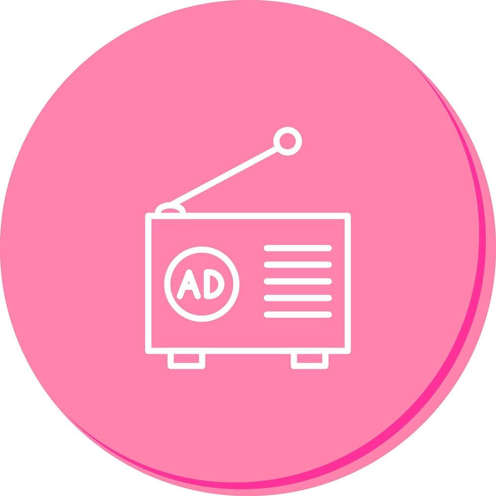 Radio Ad Icon Design vector