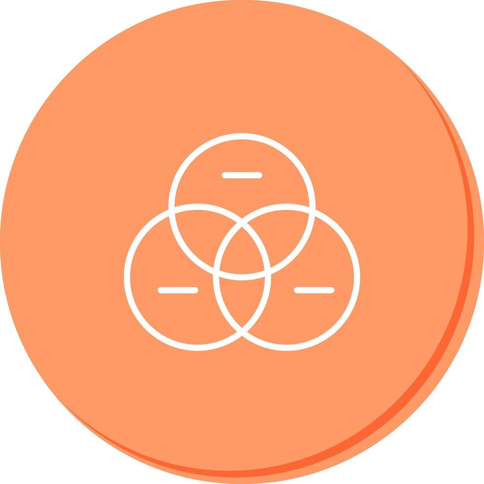 Venn Diagram Icon Design vector