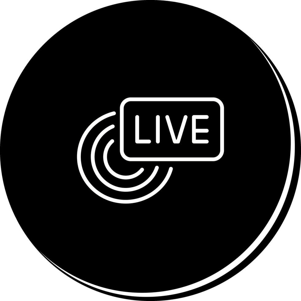 Live Broadcast Icon Design vector