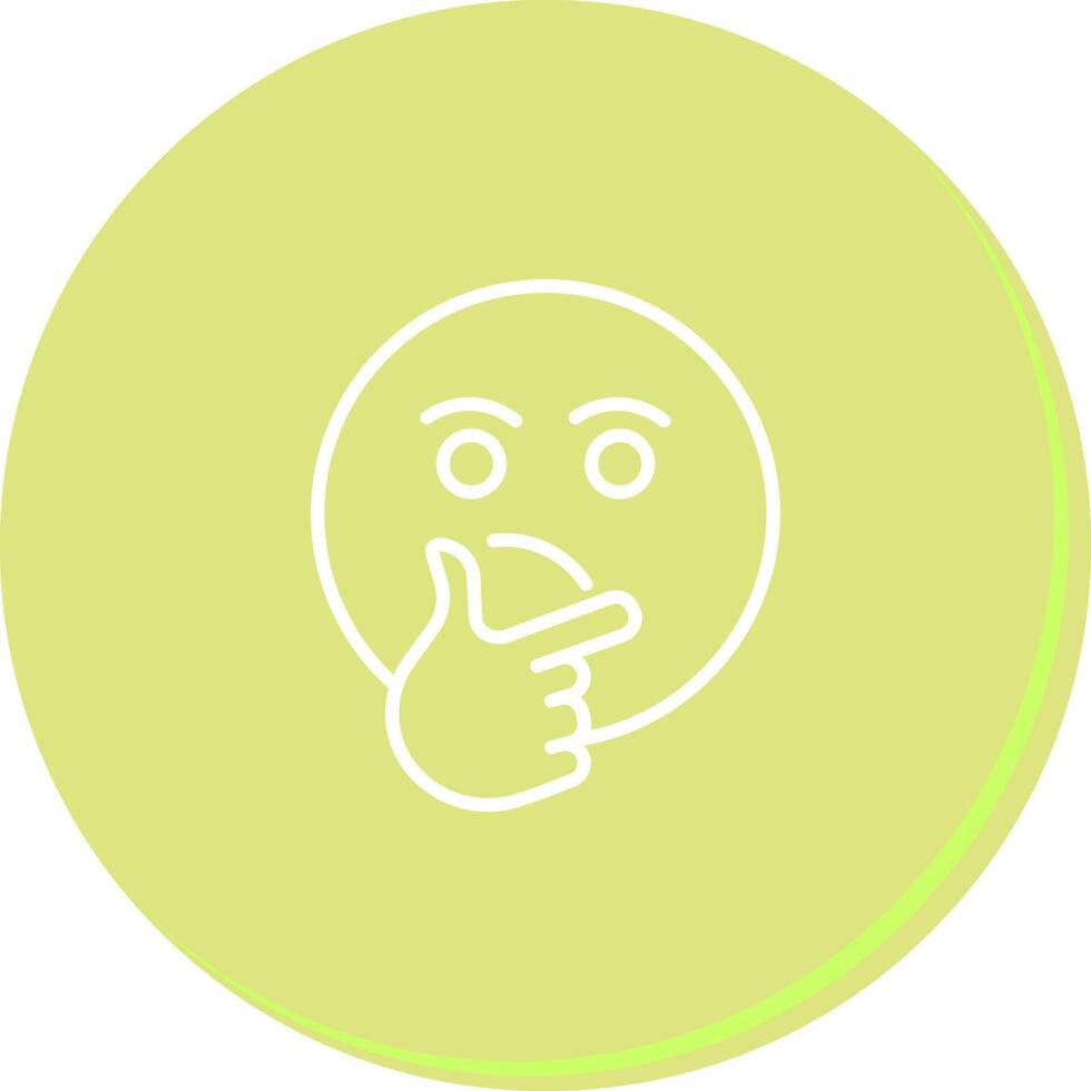 Thinking Face Icon Design vector