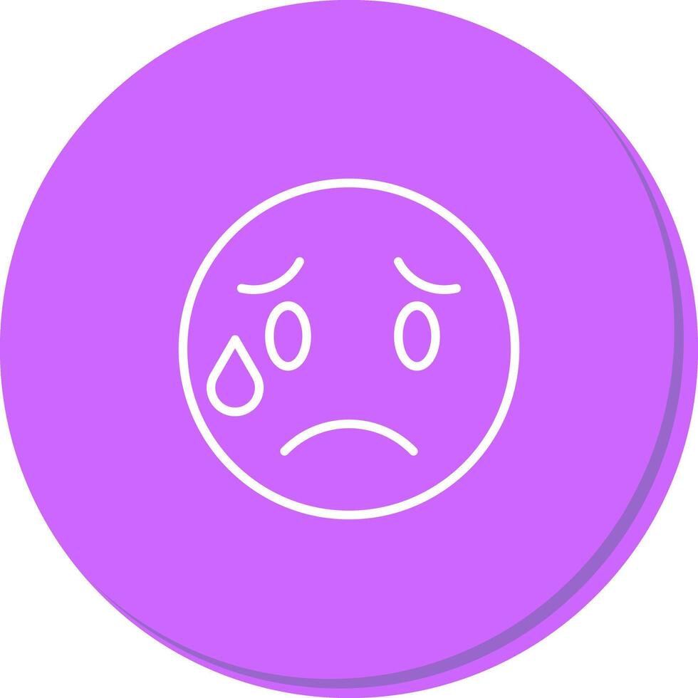 Crying Face Icon Design vector