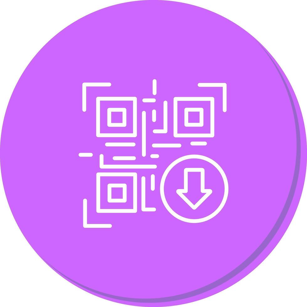 QR Code Download Icon Design vector