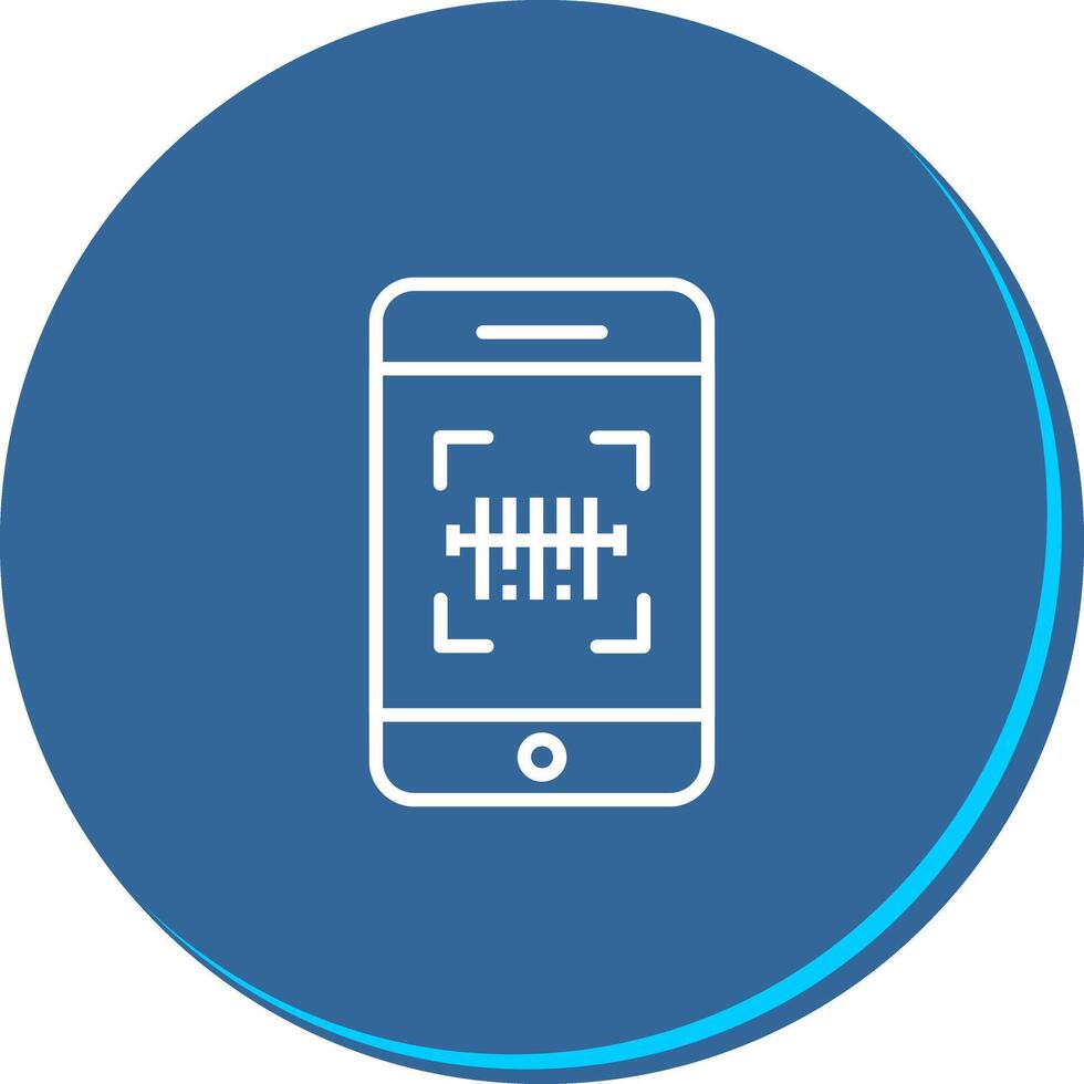 Mobile Scanning Icon Design vector