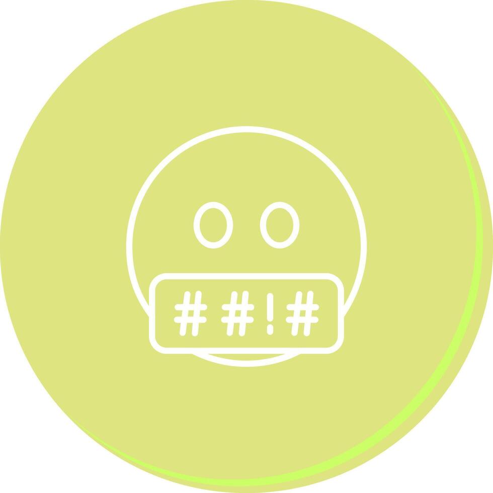 Face with Symbols on Mouth Icon Design vector