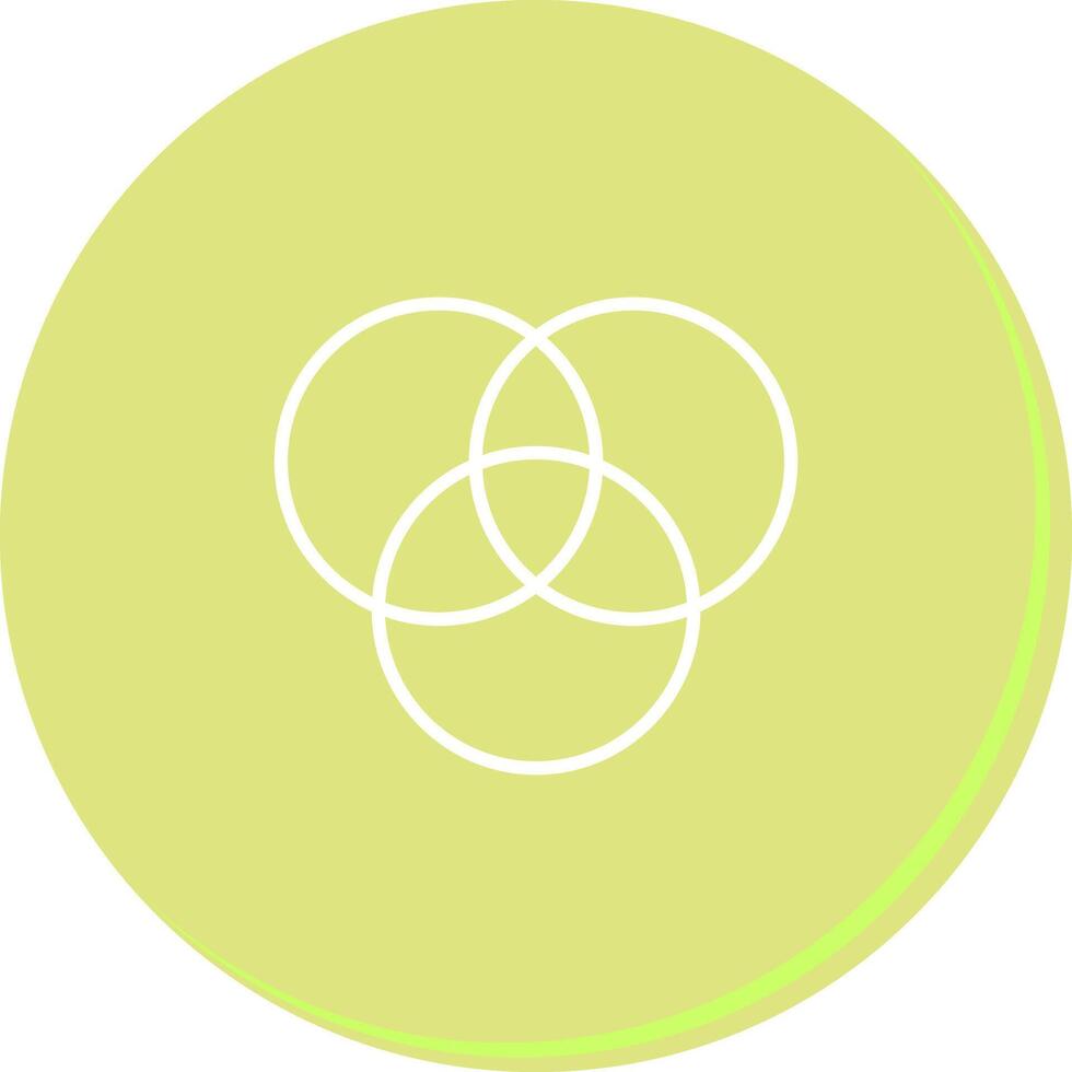 Venn Diagram Icon Design vector