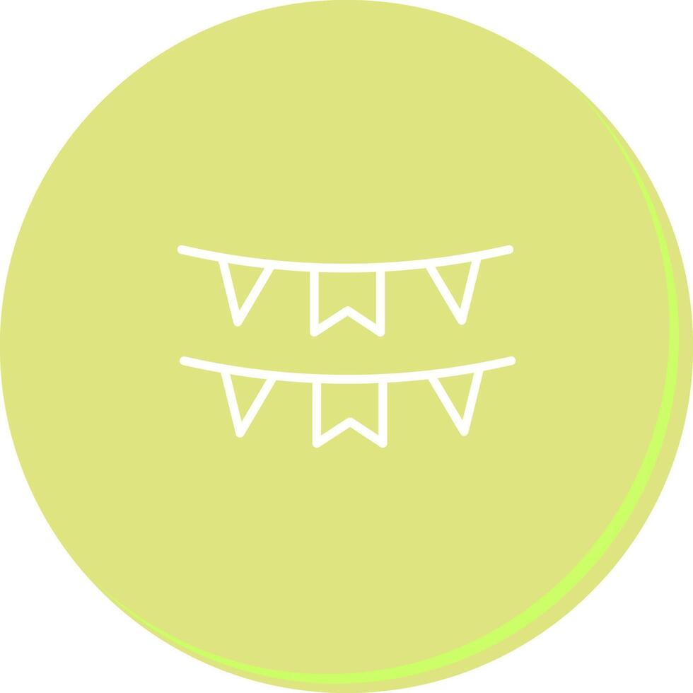 Bunting Flags Icon Design vector