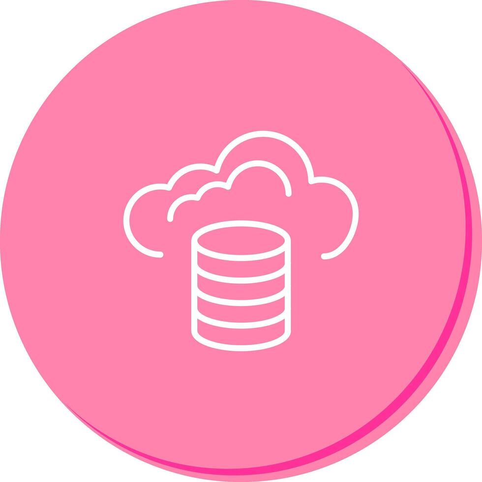 Cloud Database Icon Design vector