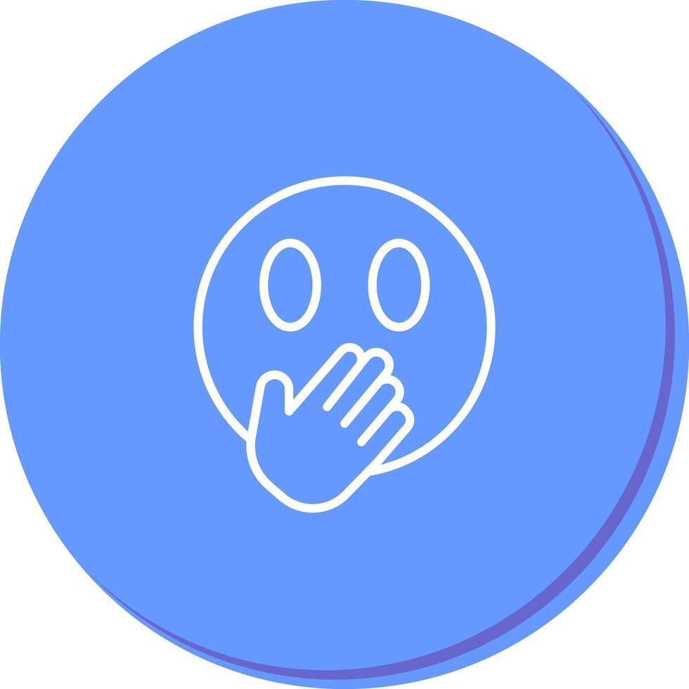 Face with Hand Over Mouth Icon Design vector