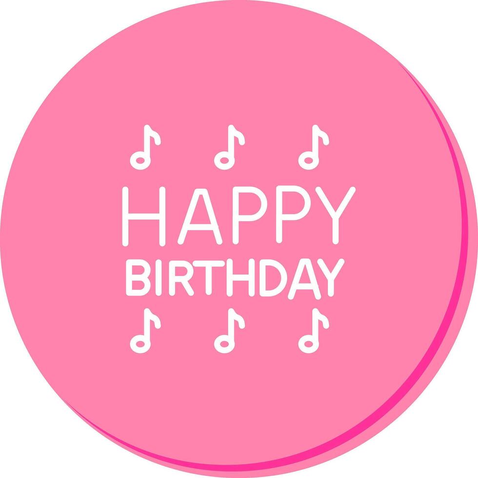 Happy Birthday Song Icon Design vector