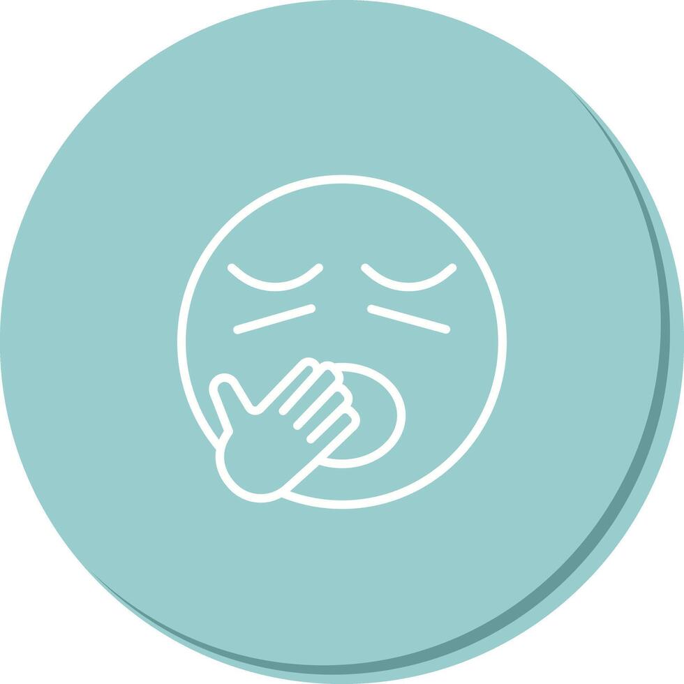 Yawning Face Icon Design vector