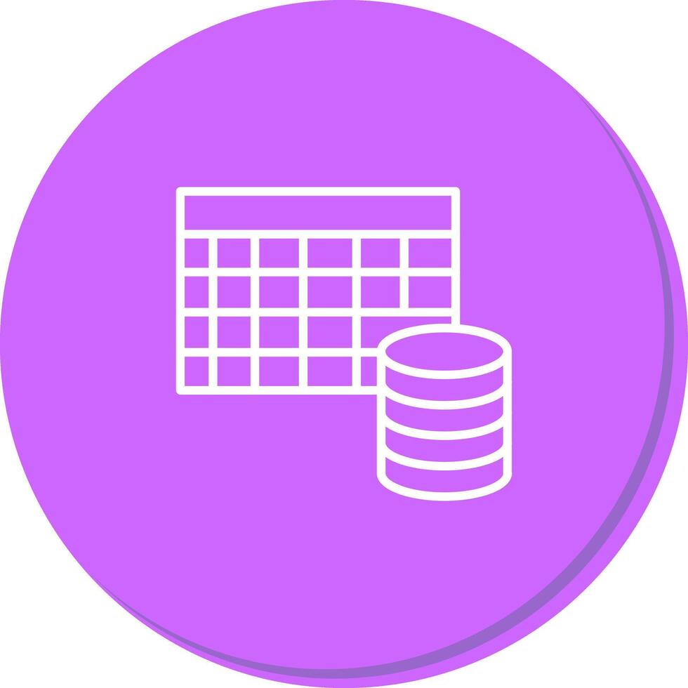Table Data Icon Design vector