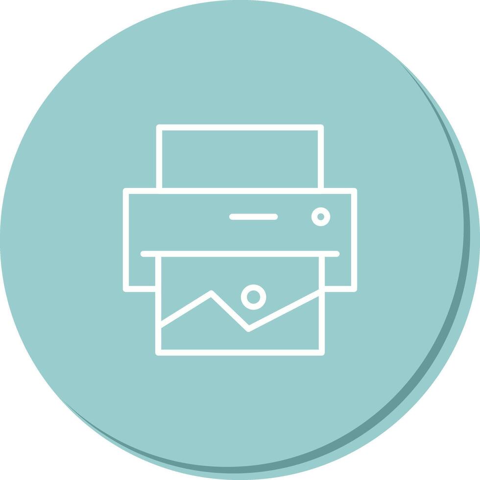 Photo Printing Icon Design vector