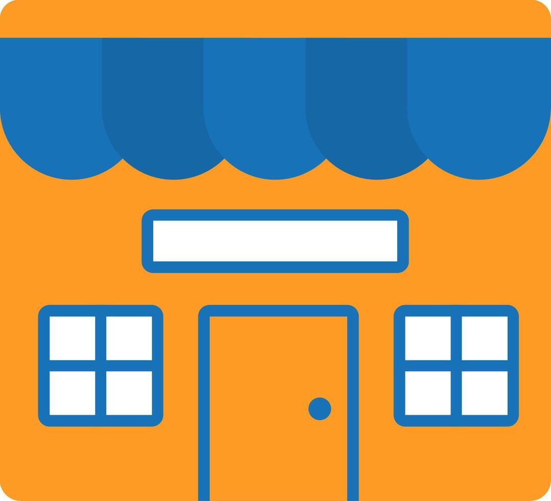 Shop Flat Two Color vector