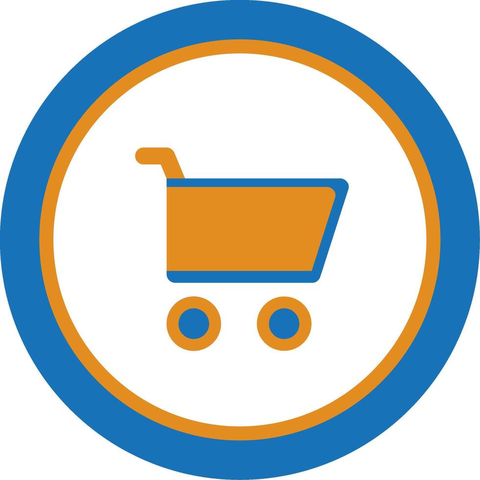 Cart Flat Two Color vector
