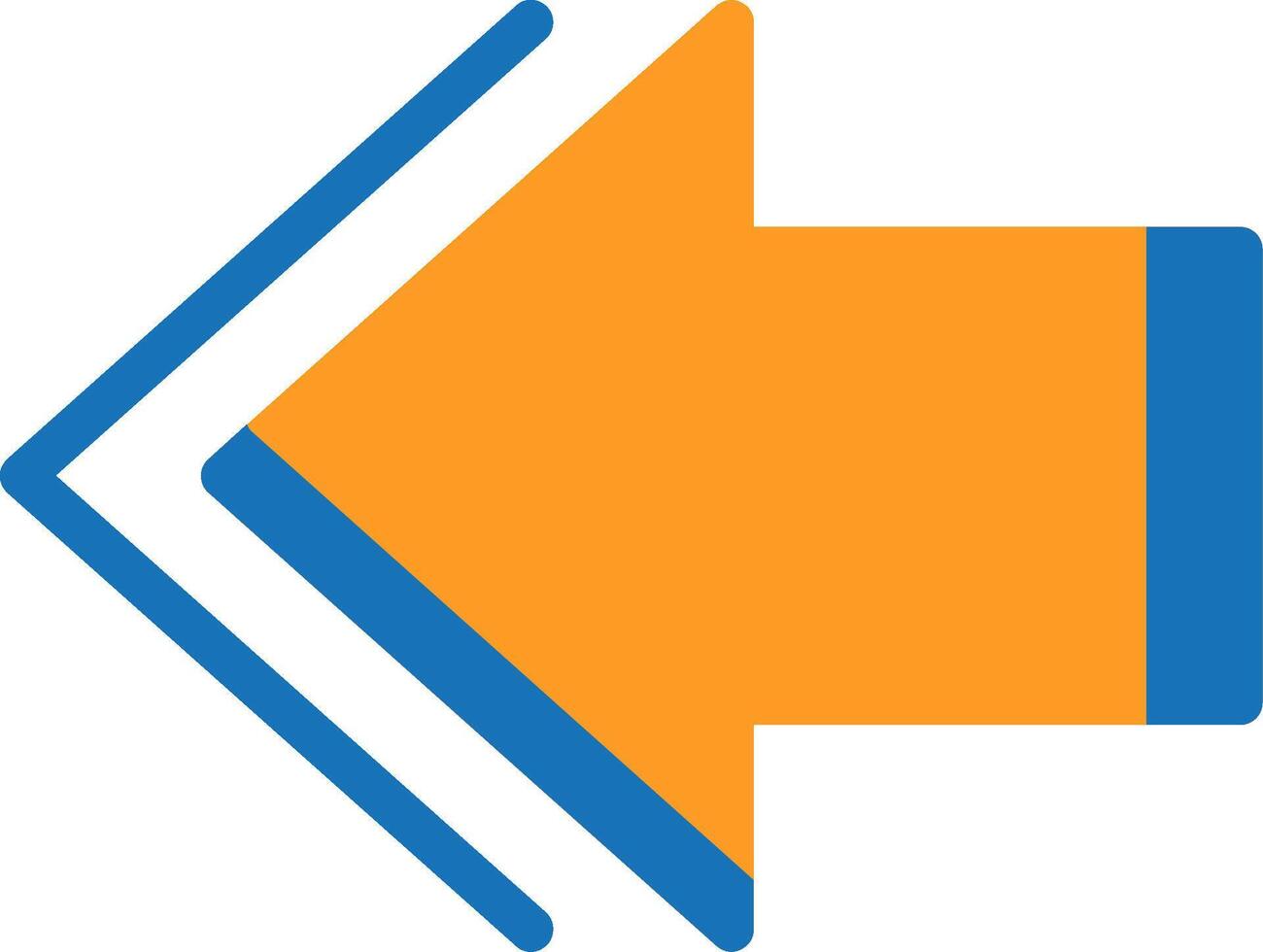 Previous Flat Two Color vector