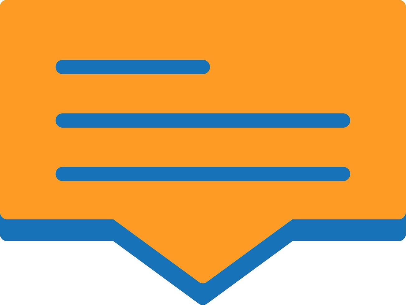Comment Flat Two Color vector